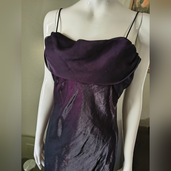 Betsy & Adam 90s dark purple maxi dress, often featured in vintage formal - Picture 13 of 13